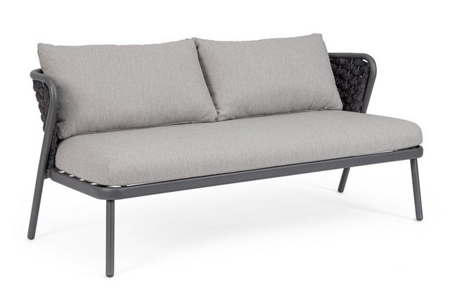 Bizzotto Gartensofa Gartensofa Harlow aus Aluminium, Anthrazit günstig online kaufen