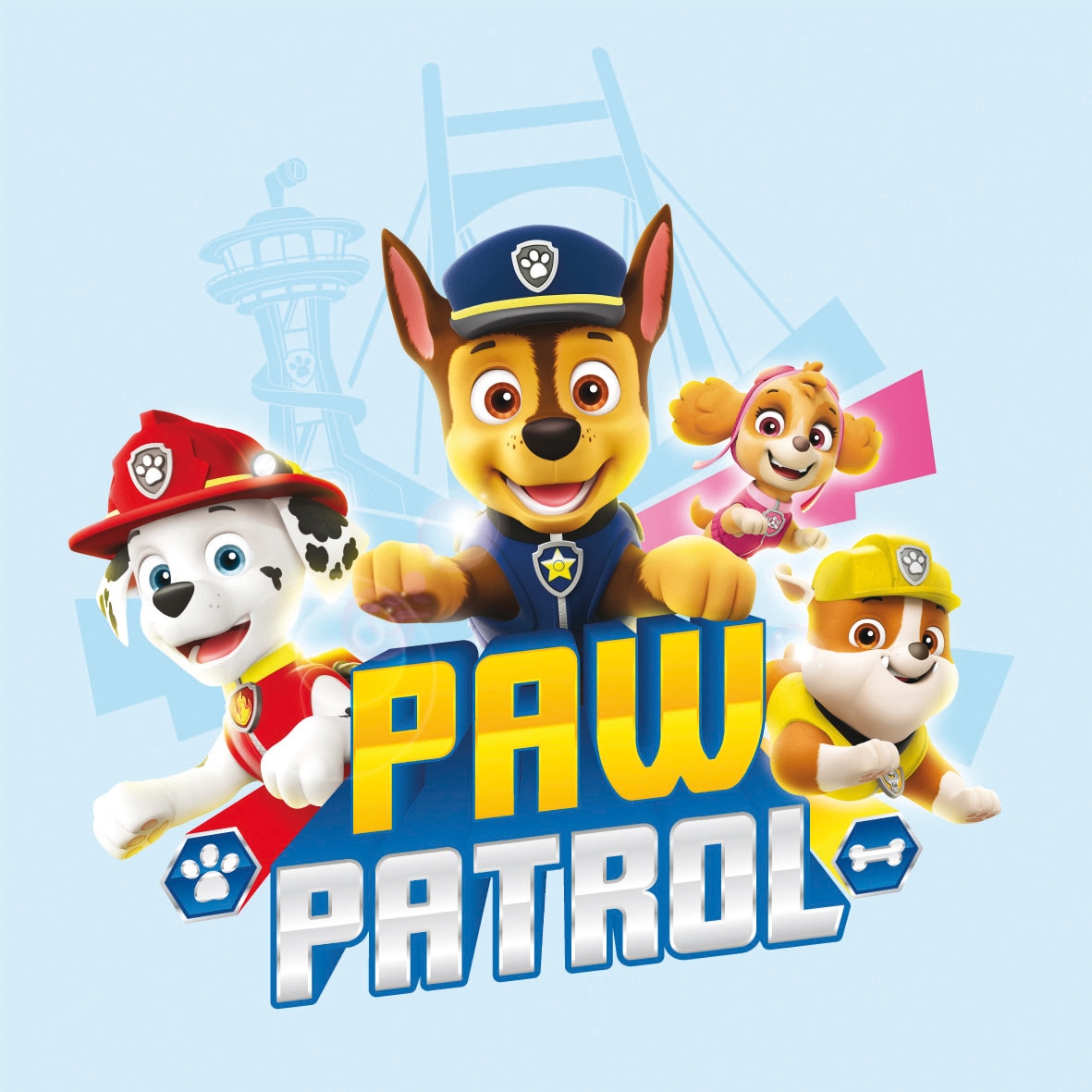 Keilrahmenbild Paw Patrol B/L: ca. 35x35 cm günstig online kaufen