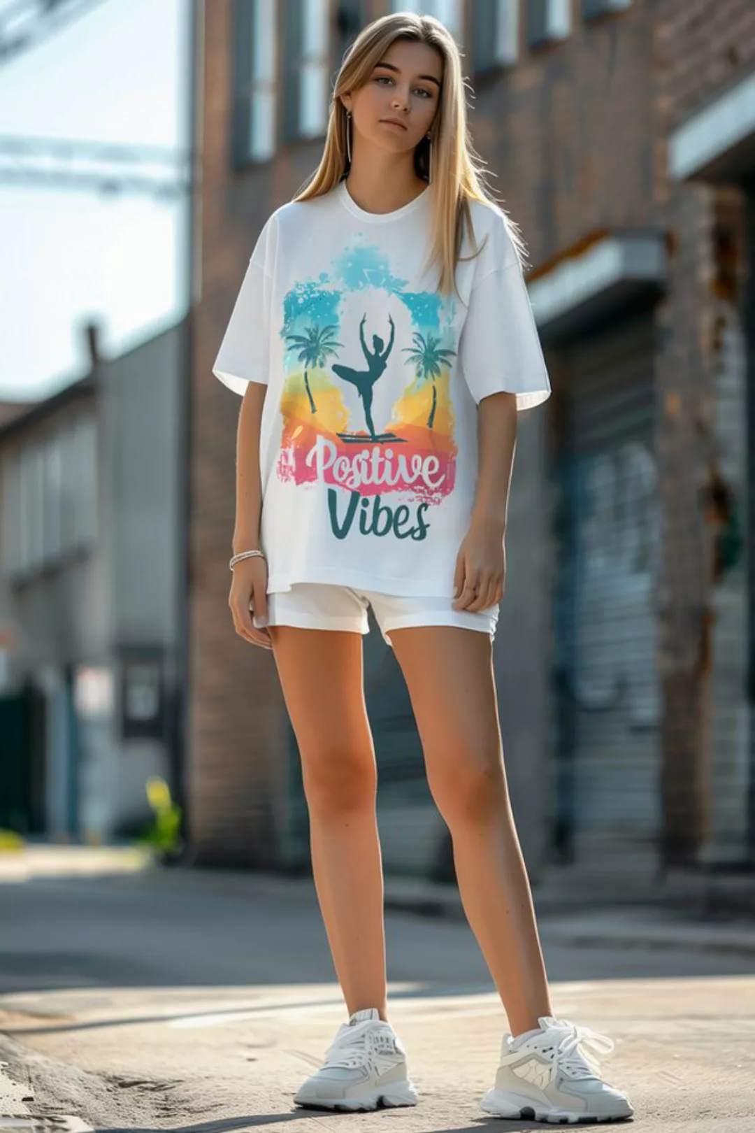 Reichstadt Print-Shirt Casual Oversize T-Shirt 24RSW057 Tropical Vibes S Ve günstig online kaufen