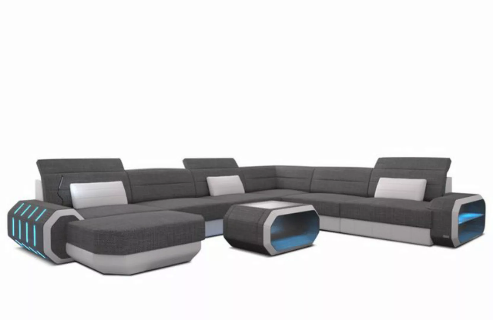 Sofa Dreams Wohnlandschaft Design Polster Stoffsofa Roma XXL H Strukturstof günstig online kaufen