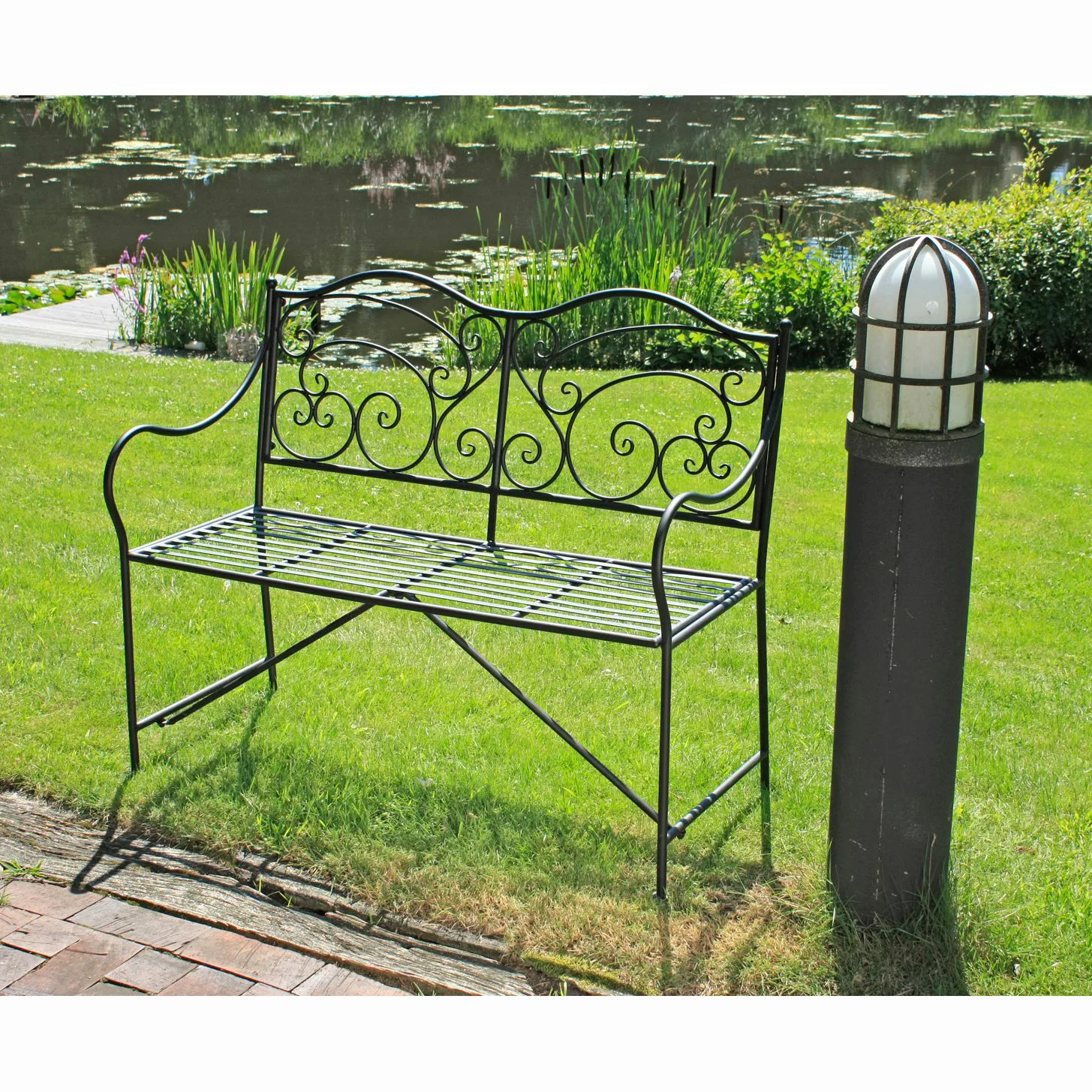 Garden Pleasure Gartenbank Vesuv 111 cm x 93 cm x 54 cm Rostoptik günstig online kaufen