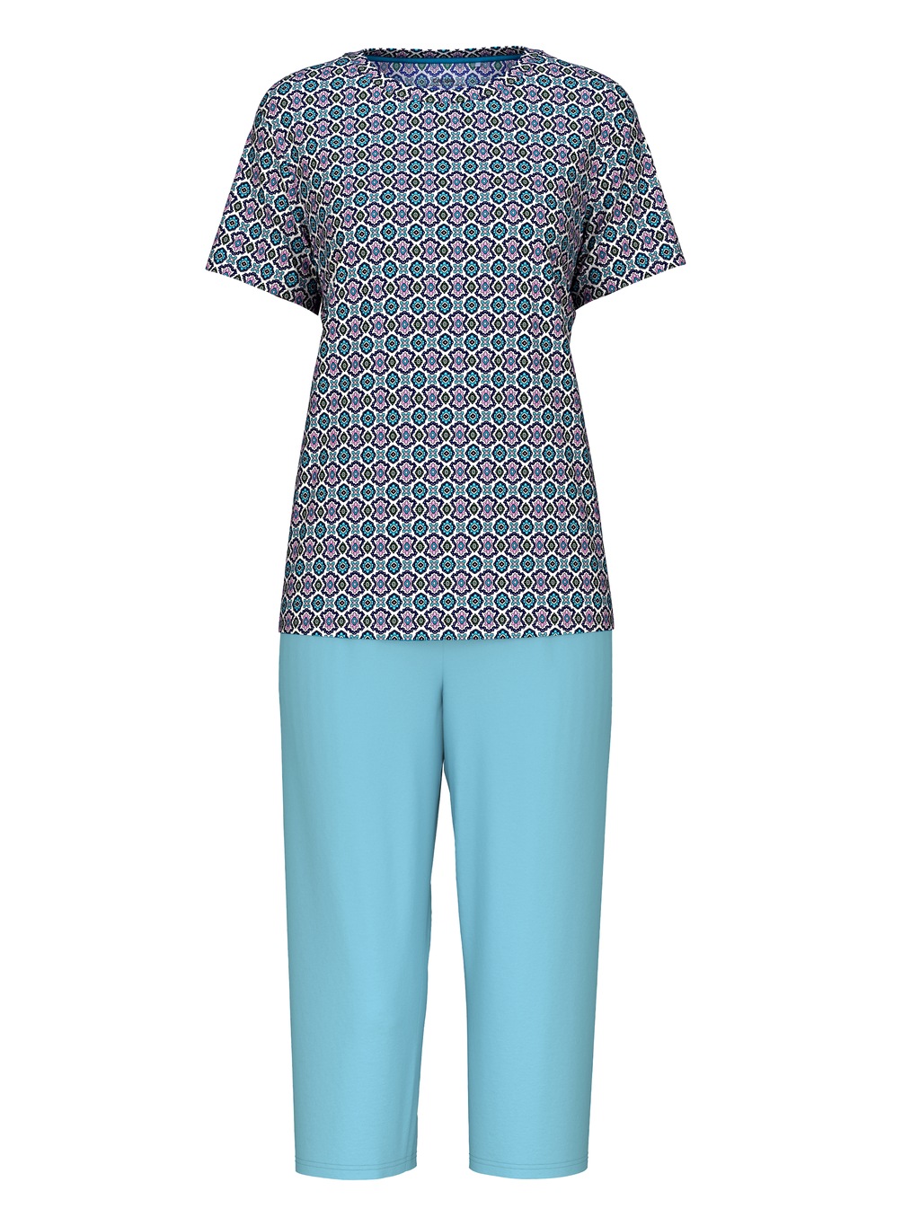 CALIDA Capri-Pyjama "Spring Nights", (2 tlg.), Rundhals, Kurzarm, Loose Fit günstig online kaufen