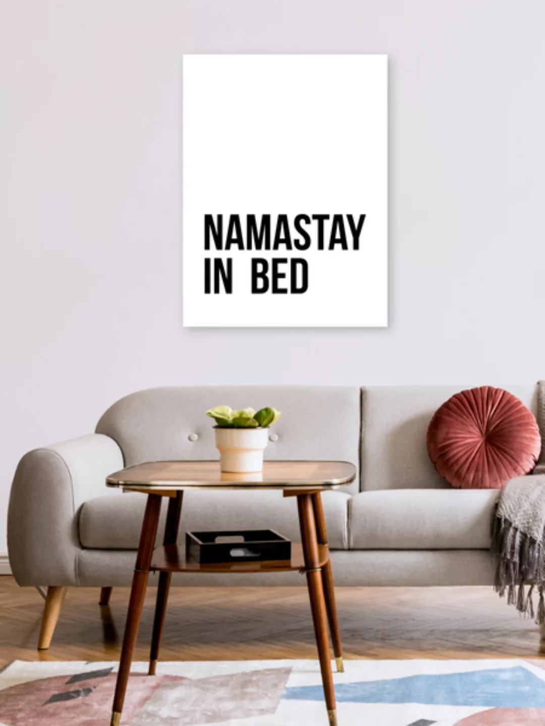 Poster / Leinwandbild - Namastay In Bed No5 günstig online kaufen