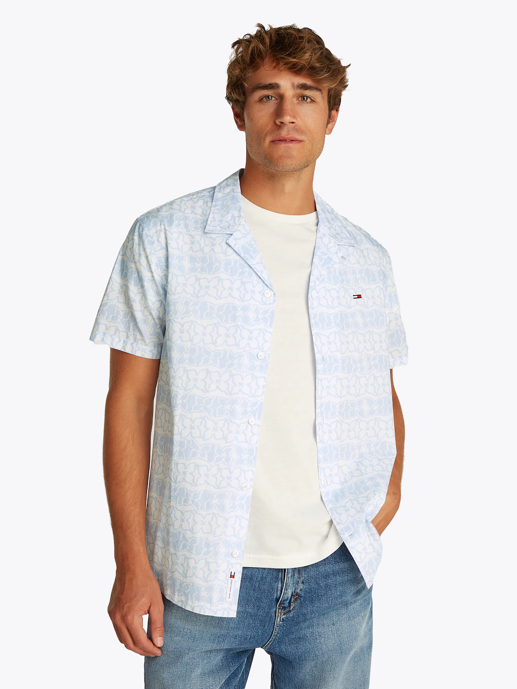 Tommy Jeans Kurzarmhemd "TJM REG AOP SS SHIRT EXT", mit sommerlichen Print günstig online kaufen