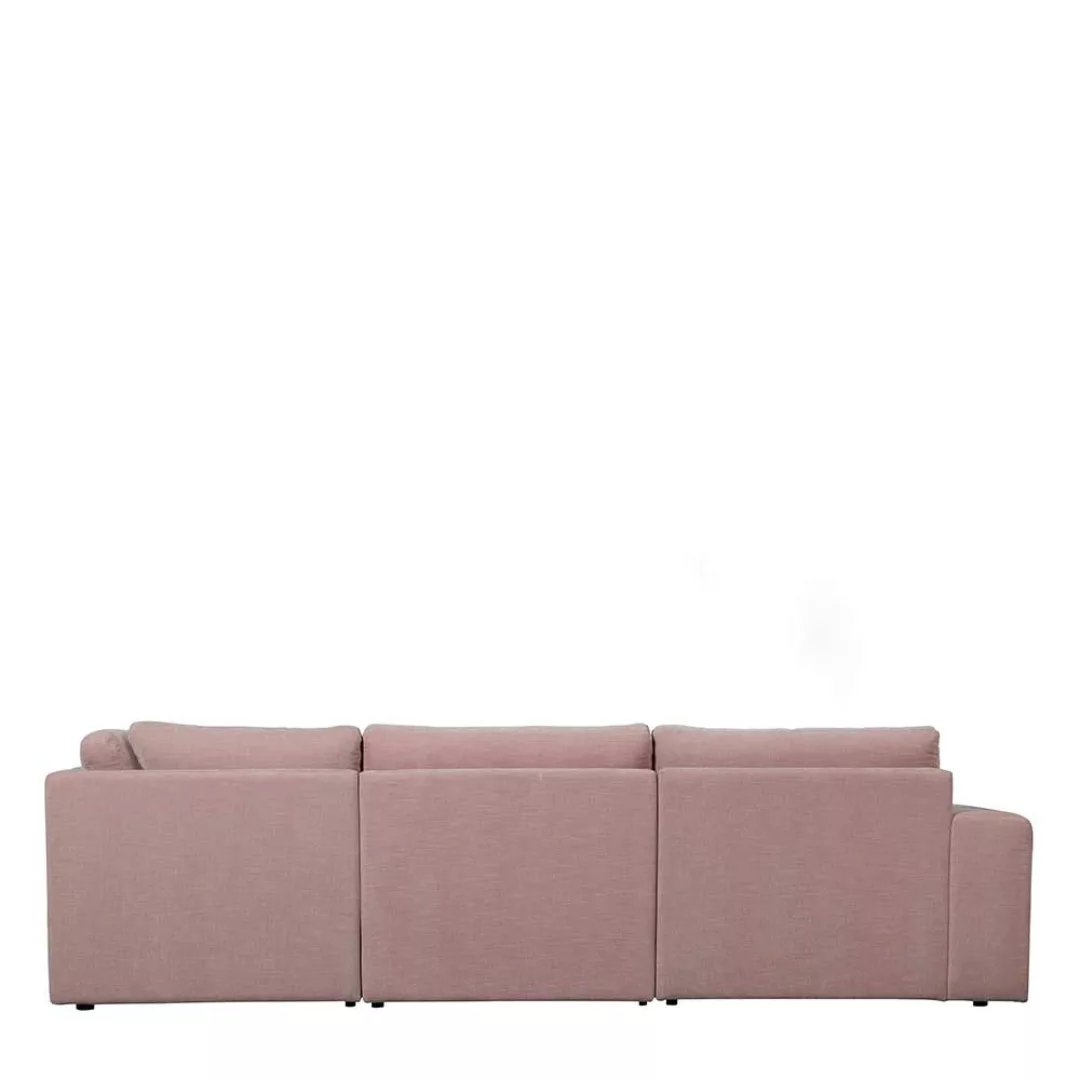 Ecksofa modern Rosa Stoff 301 cm breit 98 cm tief günstig online kaufen