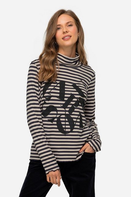 Laurasøn Longsleeve Ringelshirt Laurason Motiv Rollkragen Langarm günstig online kaufen