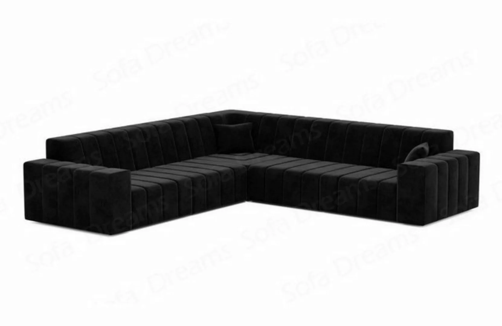 Sofa Dreams Ecksofa Polster Ecksofa Modern Stoff Eck Couch Samtstoff Gran C günstig online kaufen