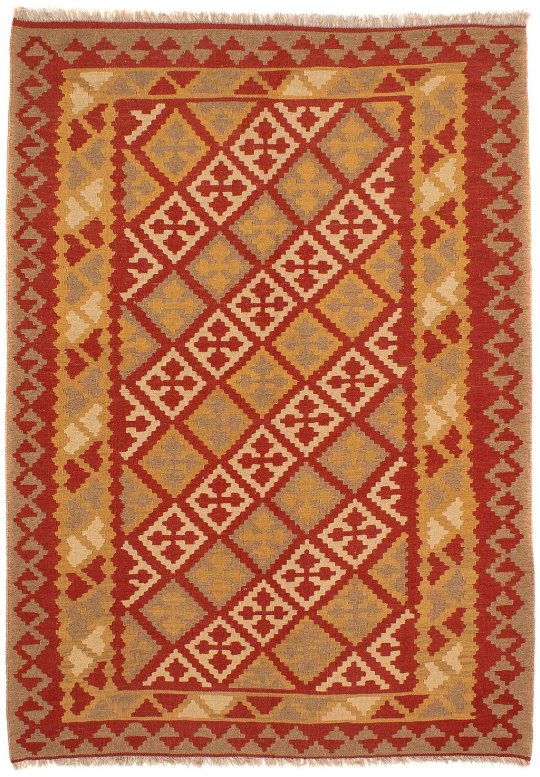 morgenland Wollteppich »Kelim - Oriental - 215 x 152 cm - rot«, rechteckig günstig online kaufen