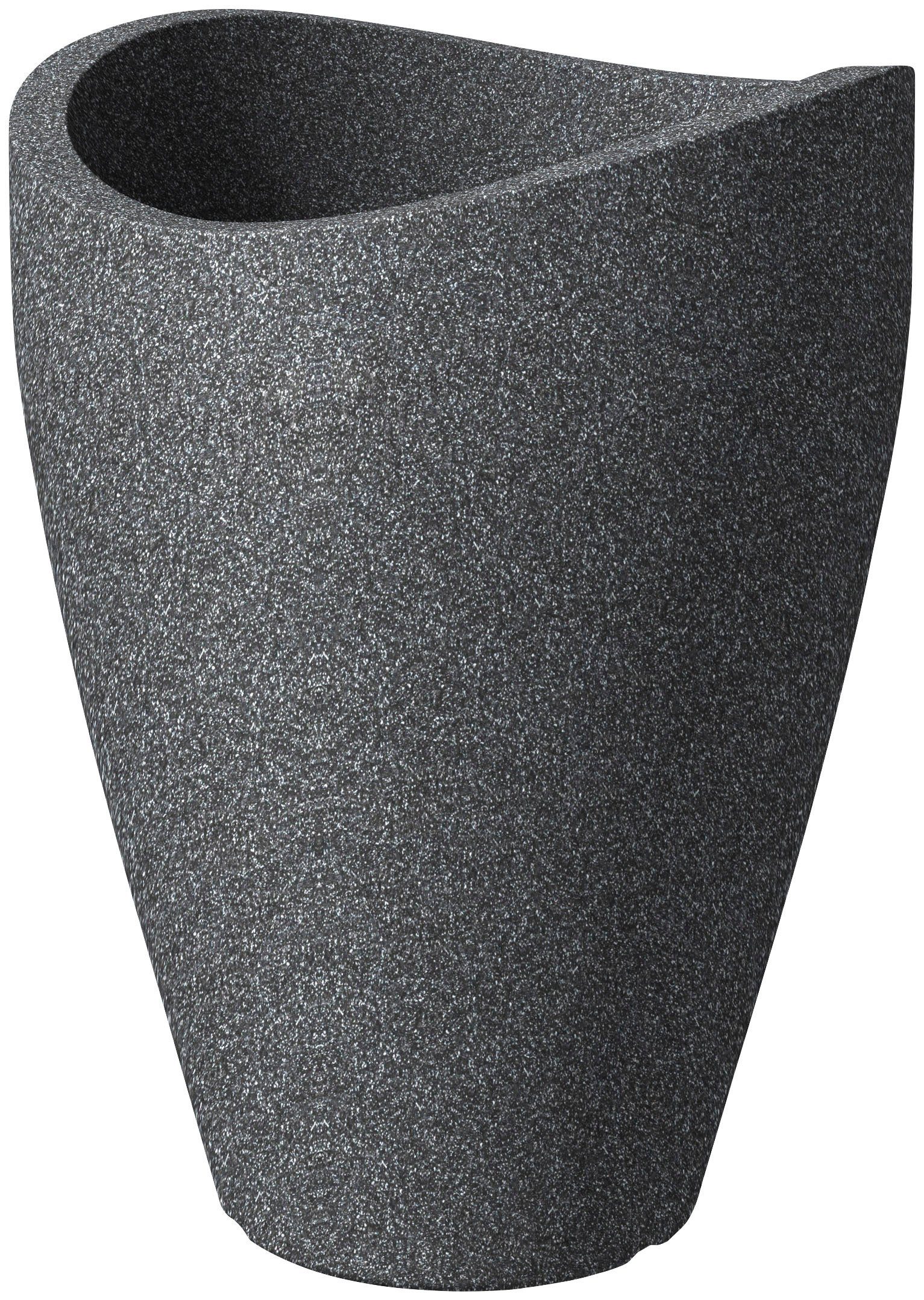 Scheurich Pflanzgefäß Wave Globe High Ø 50 cm x 67 cm Schwarz-Granit günstig online kaufen