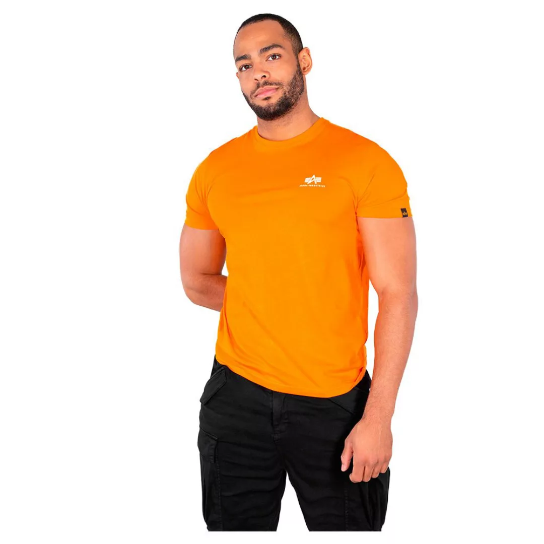 Alpha Industries Basic Small Logo Kurzärmeliges T-shirt XS Alpha Orange günstig online kaufen