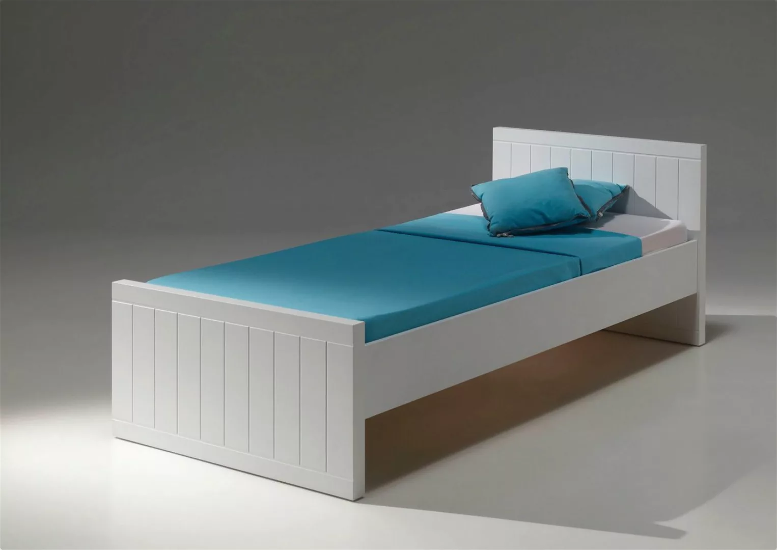 Vipack Einzelbett, Modernes Einzelbett mit 90 x 200 cm Liegefläche, Weiß la günstig online kaufen