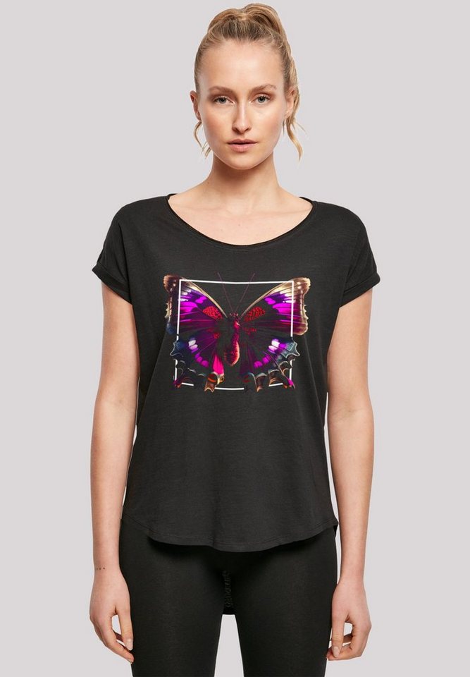 F4NT4STIC T-Shirt Pink Schmetterling LONG TEE Print günstig online kaufen