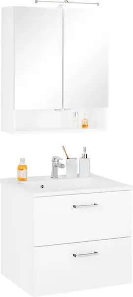welltime Badmöbel-Set "Ribera", (2 St.), Spiegelschrank Breite 60 cm, Wasch günstig online kaufen