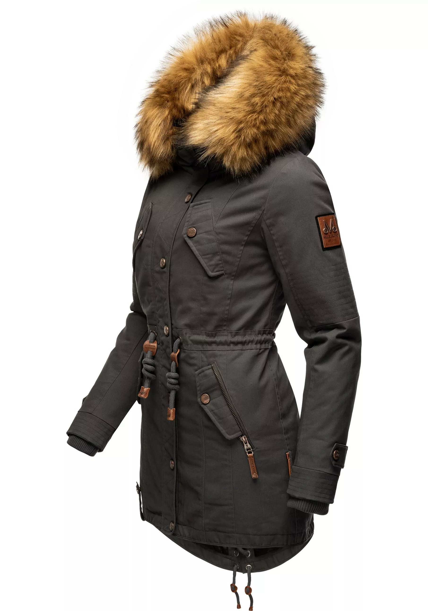 Marikoo Wintermantel "La Viva Prc", stylischer Winterparka mit abnehmbarem günstig online kaufen