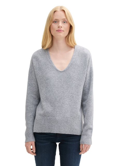 TOM TAILOR Denim Strickpullover mit V-Ausschnitt günstig online kaufen