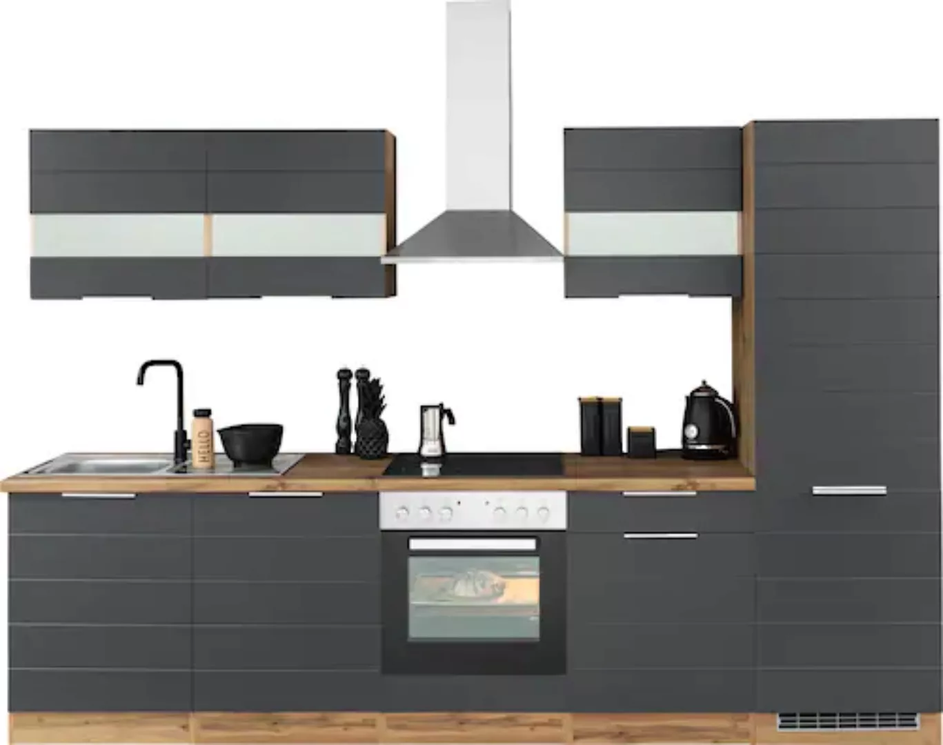 Kochstation Küche »KS-Luhe«, 300 cm breit, wahlweise mit oder ohne E-Geräte günstig online kaufen