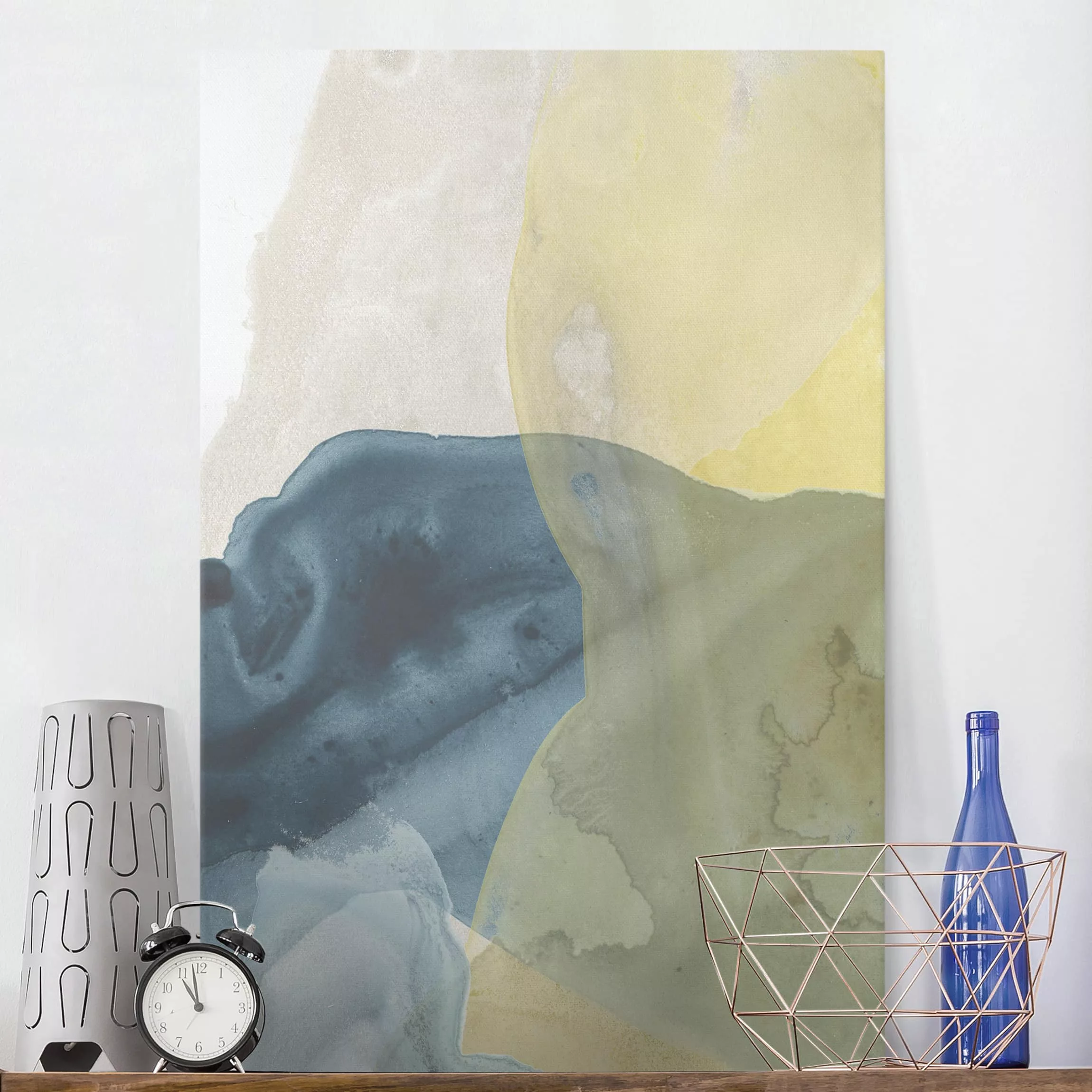 Leinwandbild Abstrakt - Hochformat Ozean und Wüste III günstig online kaufen