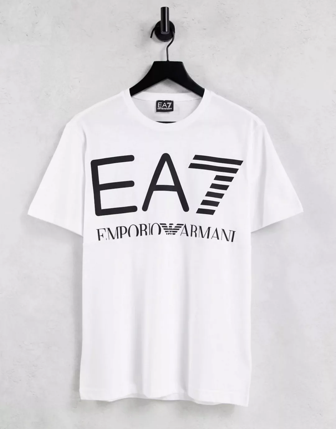 Armani – EA7 Train – T-Shirt in Weiß mit großem Logo günstig online kaufen