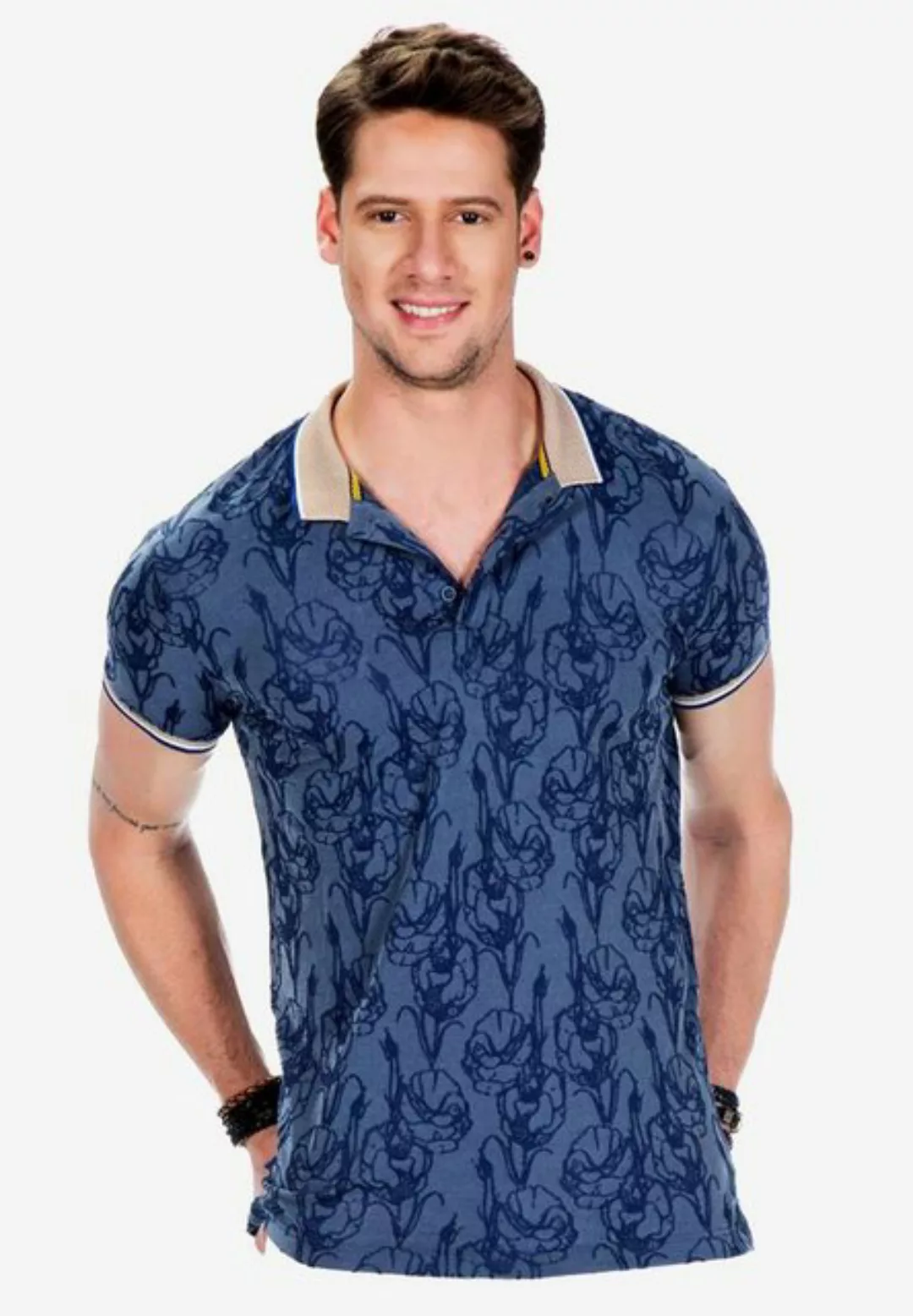 Cipo & Baxx Poloshirt, mit floralem Muster günstig online kaufen