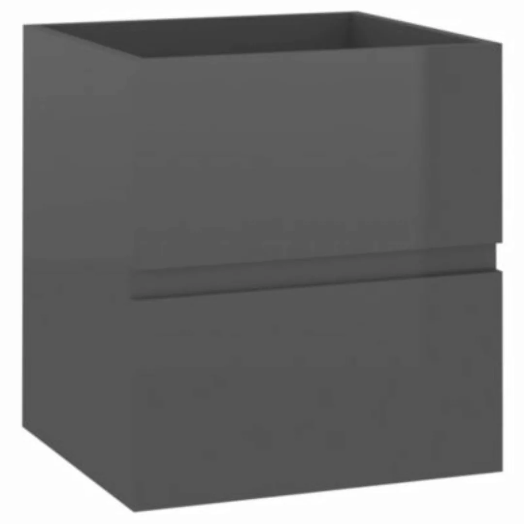 vidaXL Waschbeckenunterschrank Hochglanz-Grau 41x38,5x45 cm Badezimmerschra günstig online kaufen