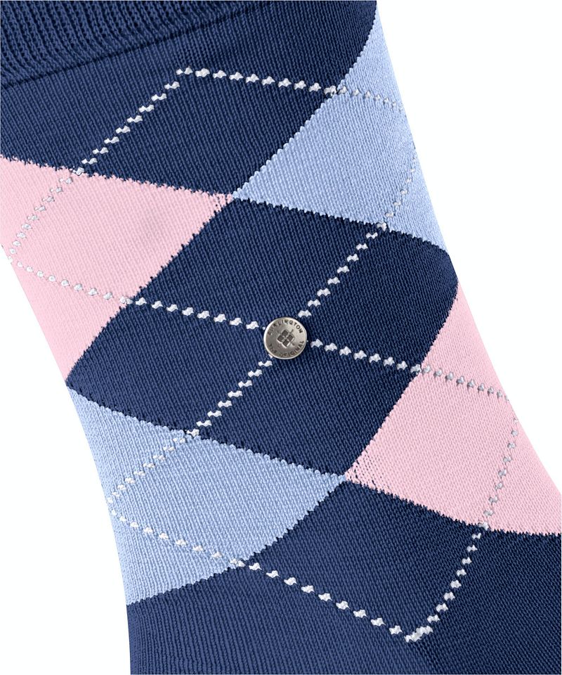 Burlington Manchester Socken Kariert Blau 6583 - Größe 40-46 günstig online kaufen