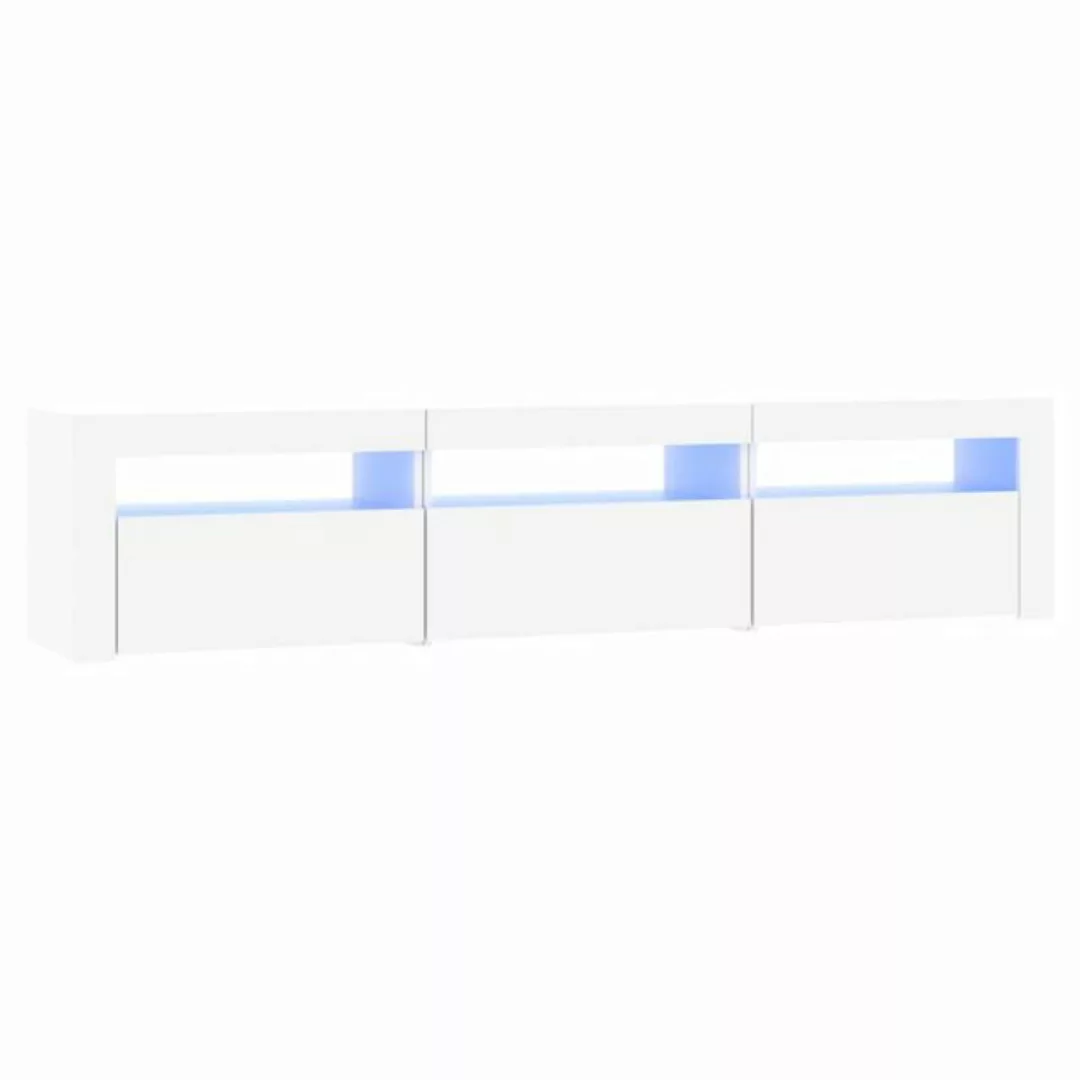 vidaXL TV-Schrank TV-Schrank mit LED-Leuchten Weiß 180x35x40 cm (1-St) günstig online kaufen