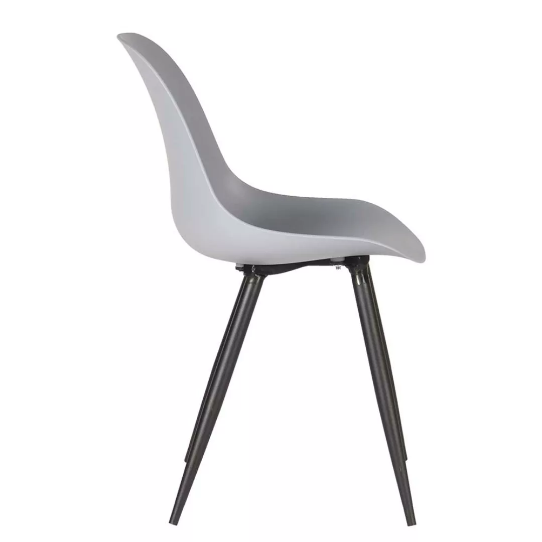 Essstuhl in Grau Kunststoff 50 cm Sitzhöhe (2er Set) günstig online kaufen