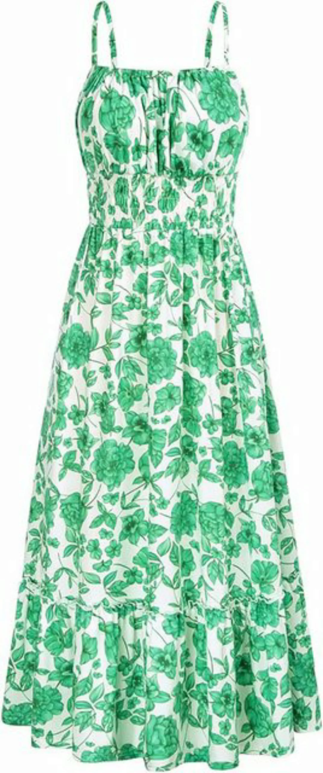 BlauWave A-Linien-Kleid Damen Ärmellos Blumenkleid Maxikleid Casual (1-tlg. günstig online kaufen