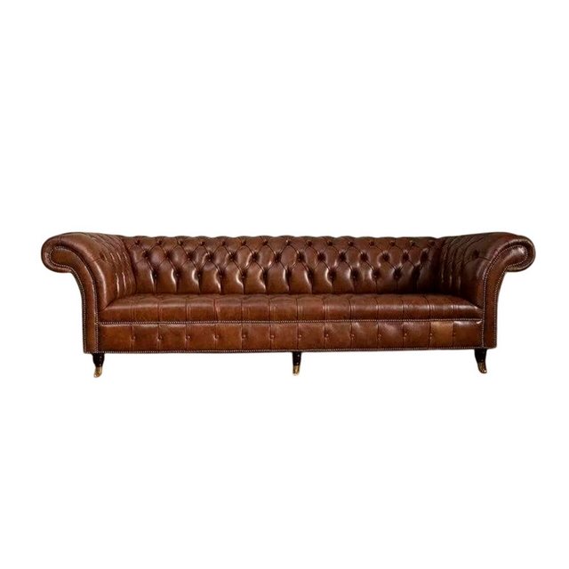 JVmoebel 4-Sitzer Chesterfield Polster Sofa Braun Design Luxus Couch Sofa 4 günstig online kaufen