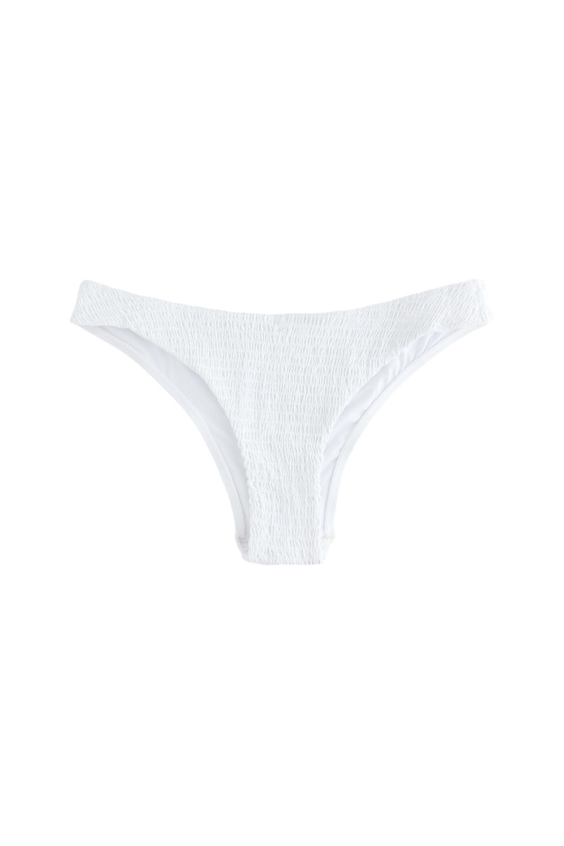 Next Triangel-Bikini-Top Gesmokte Brazilian-Bikinihose, hoher Beinschnitt günstig online kaufen