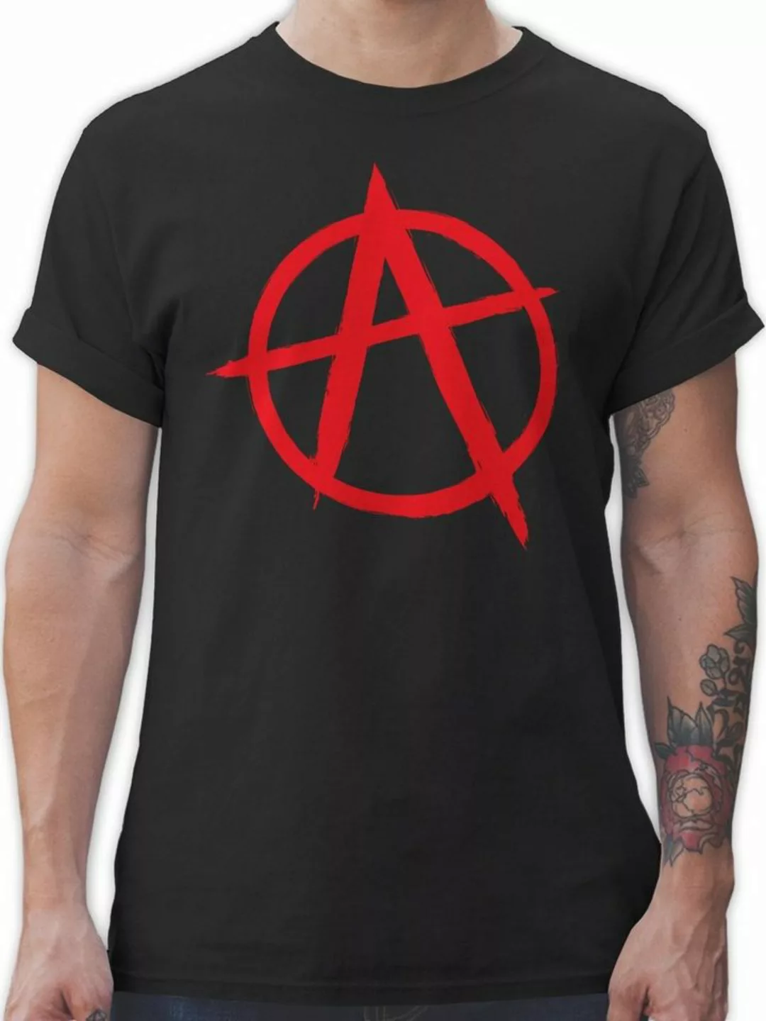 Shirtracer T-Shirt Anarchie A rot Festival günstig online kaufen