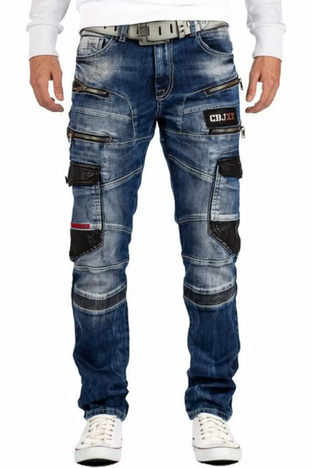 Cipo & Baxx Bikerjeans BA-CD561 Herren Jeans Freizeithose im Bikerstyle mit günstig online kaufen