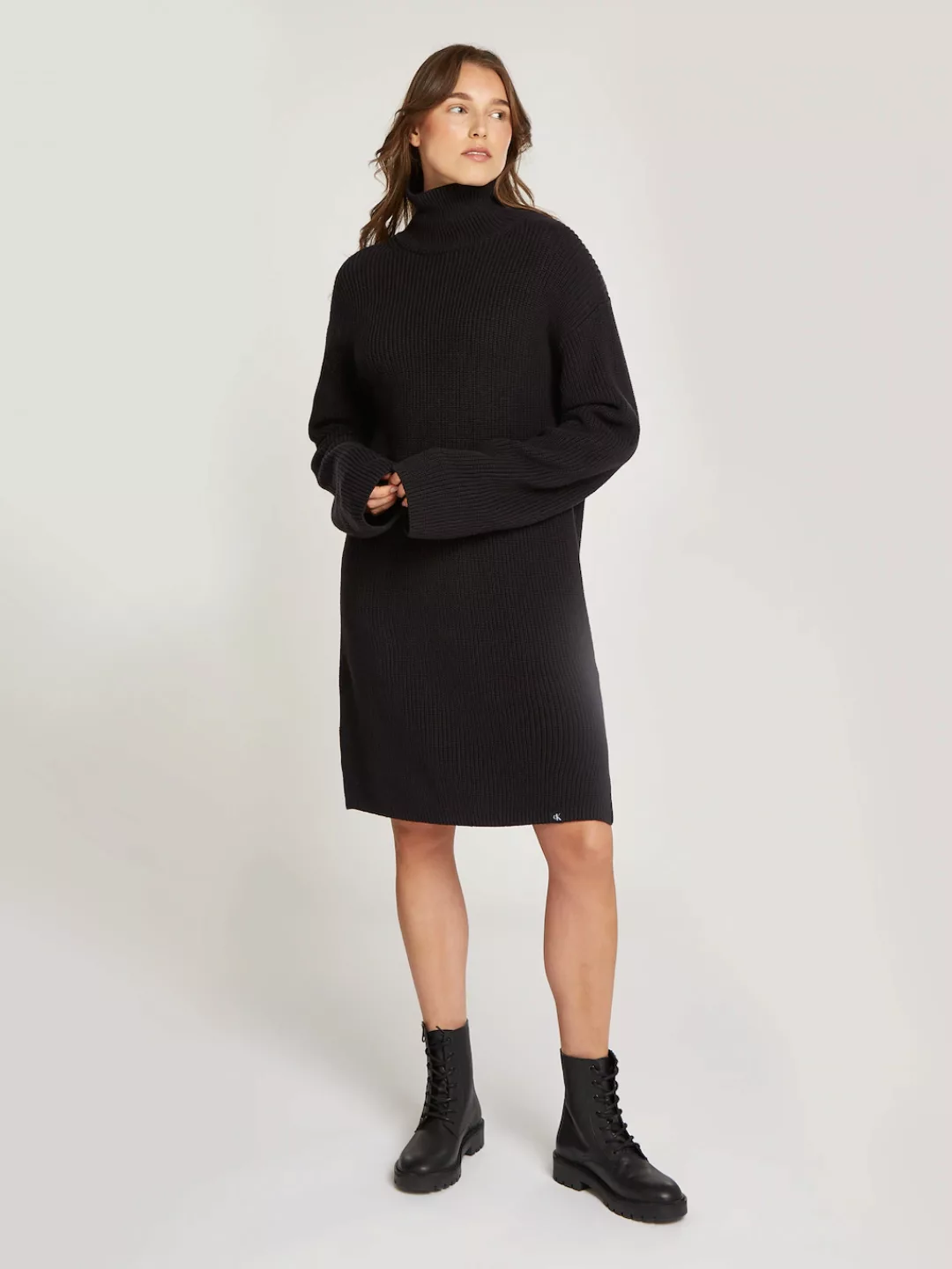 Calvin Klein Jeans Sweatkleid "CHUNKY LOOSE SWEATER DRESS", mit Logopatch günstig online kaufen