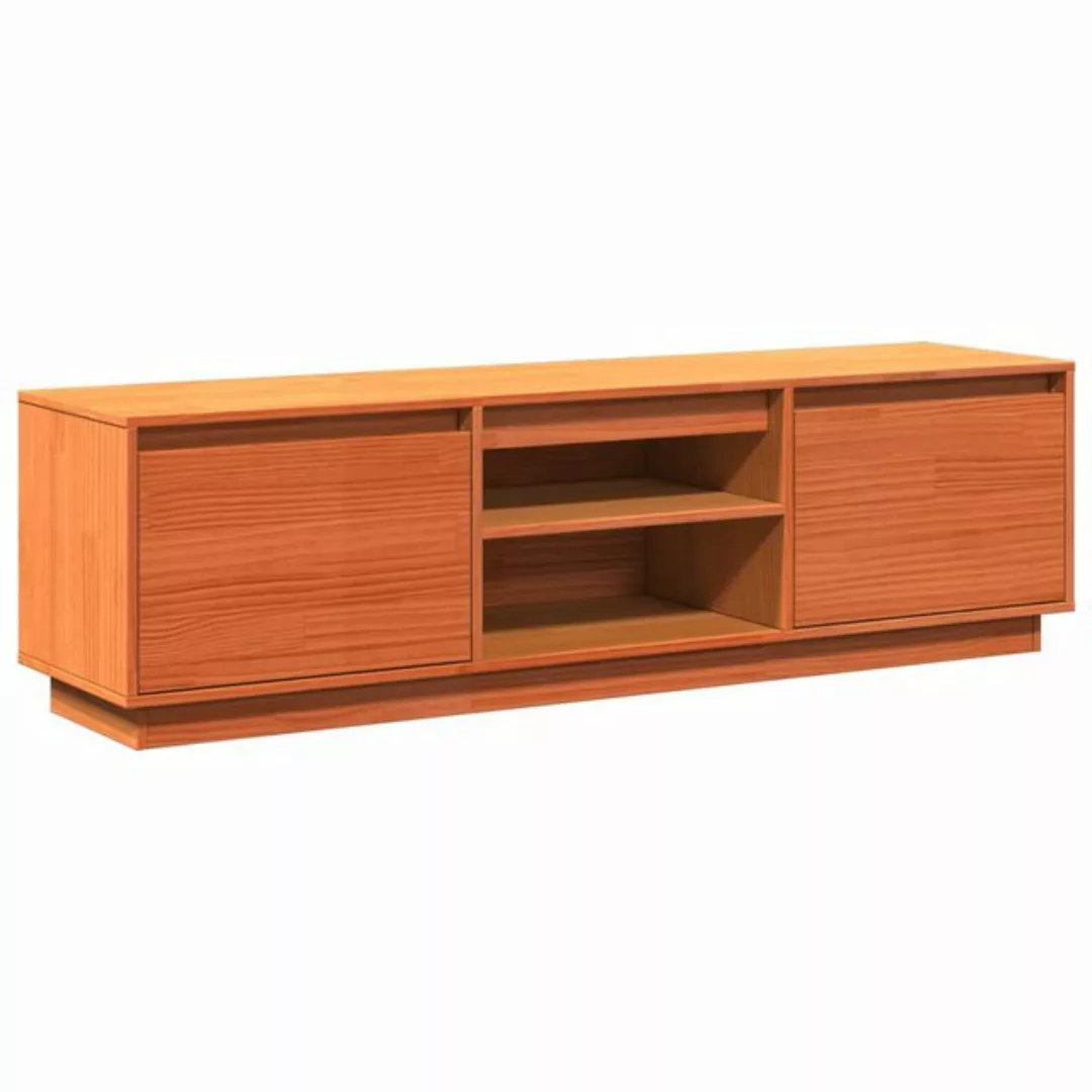 vidaXL TV-Schrank TV-Schrank Wachsbraun 140x35x40 cm Massivholz Kiefer günstig online kaufen