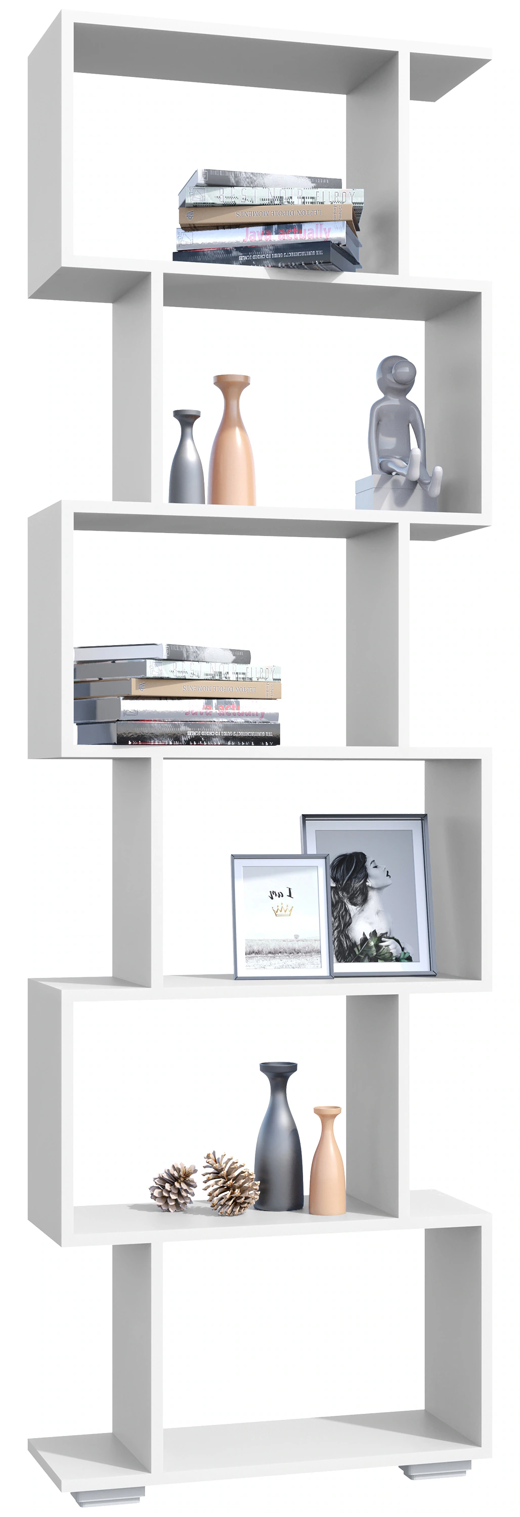 VCM Standregal "VCM Holz Raumteiler Stand Regal Bücherregal Deko Bücher 6 F günstig online kaufen