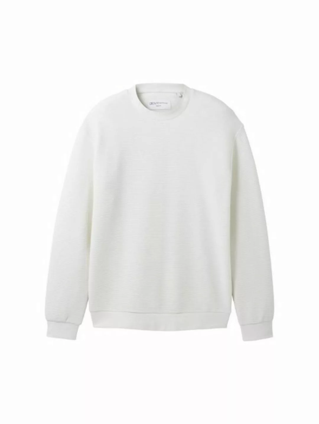 TOM TAILOR Denim Sweatshirt structured crew neck sweater günstig online kaufen