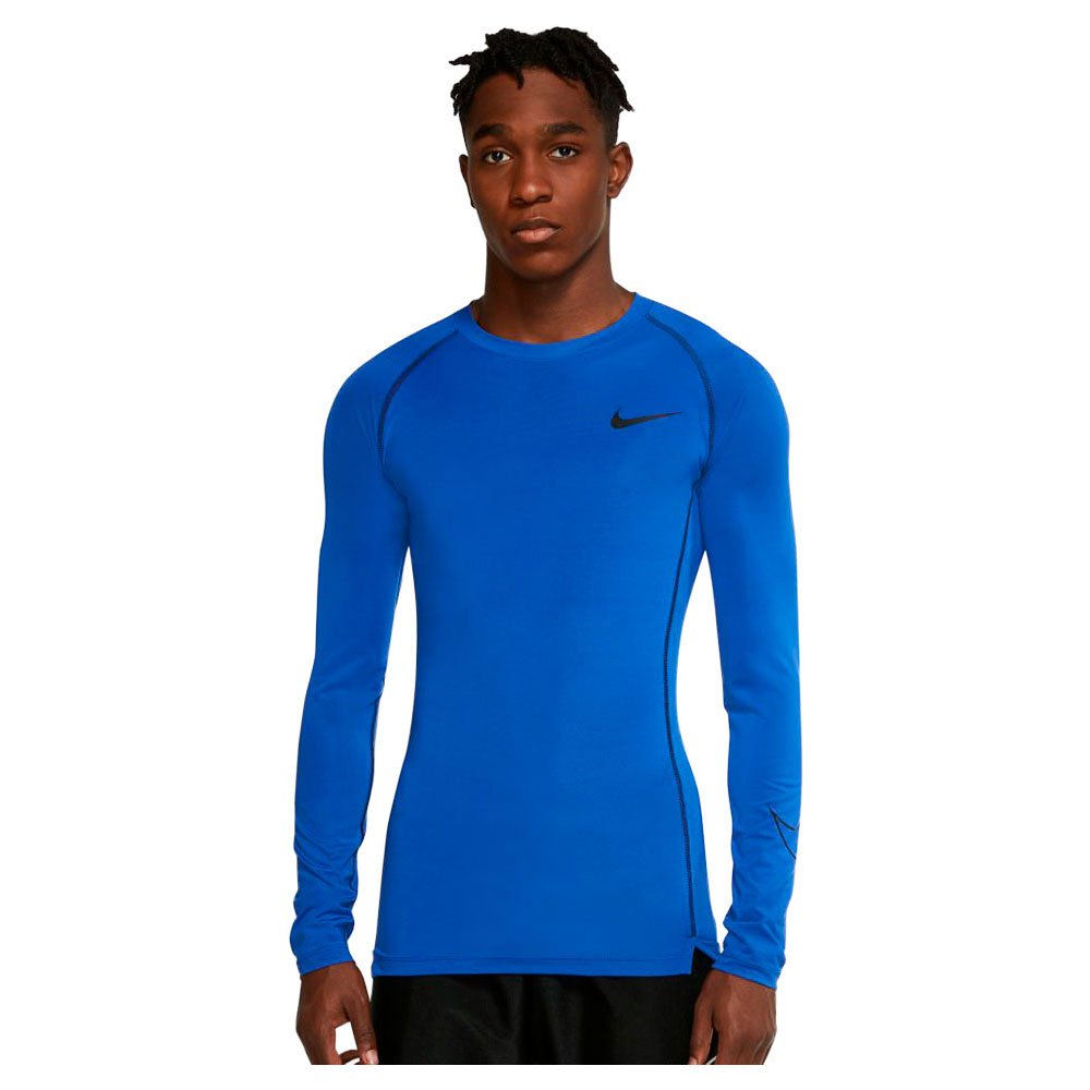 Nike Pro Dri Fit Langarm-t-shirt 2XL Game Royal / Black / Black günstig online kaufen