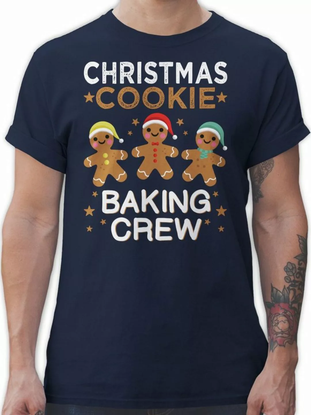 Shirtracer T-Shirt Christmas Cookie Baking Crew Lebkuchenmännchen Weihachte günstig online kaufen