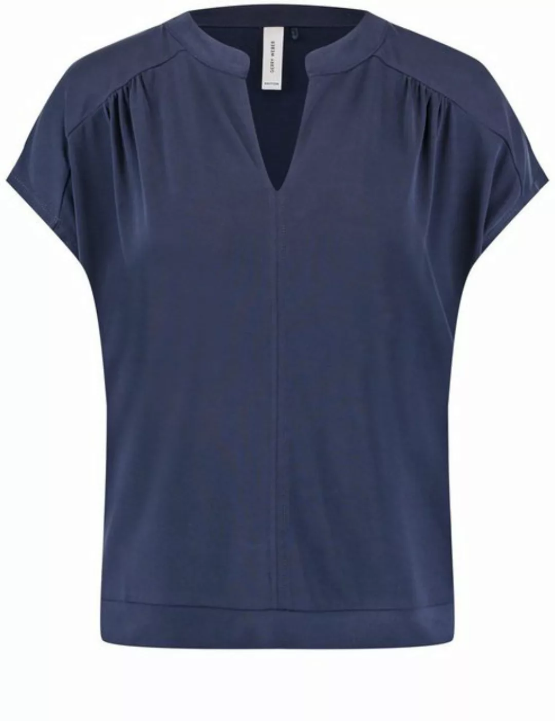 GERRY WEBER Kurzarmshirt Weiches Blusenshirt mit Raffung günstig online kaufen