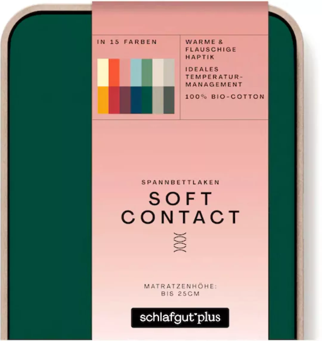 Schlafgut Spannbettlaken »Soft Contact«, 100% Bio Baumwolle günstig online kaufen