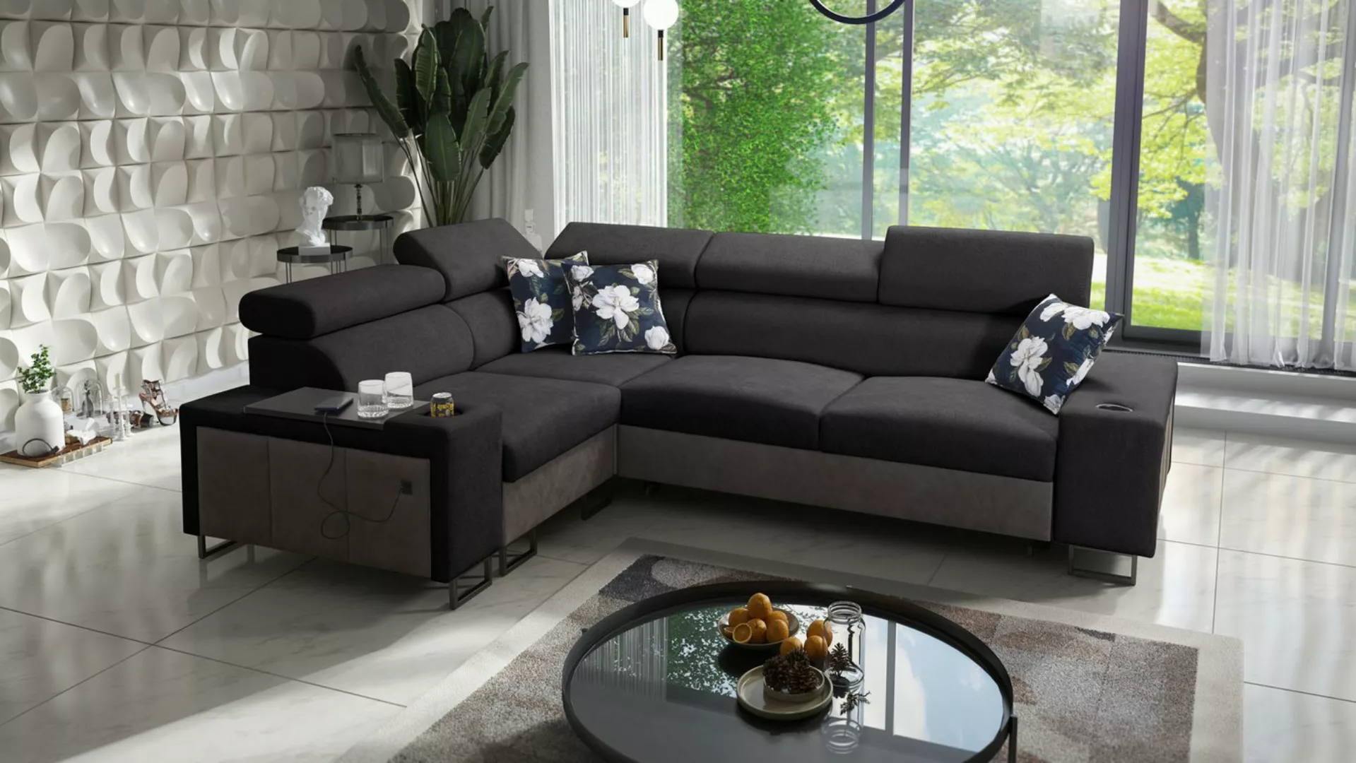 Kaiser Möbel Ecksofa Luxuriöses Ecksofa mit Schlaffunktion MELODY II, für j günstig online kaufen