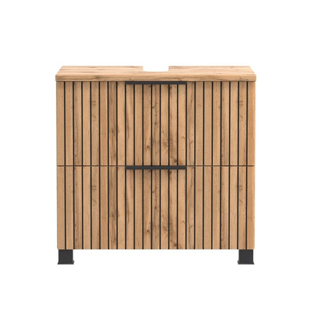 freiraum Waschbeckenunterschrank Nizza in Wotaneiche-Dekor - 60x54x35cm (Bx günstig online kaufen