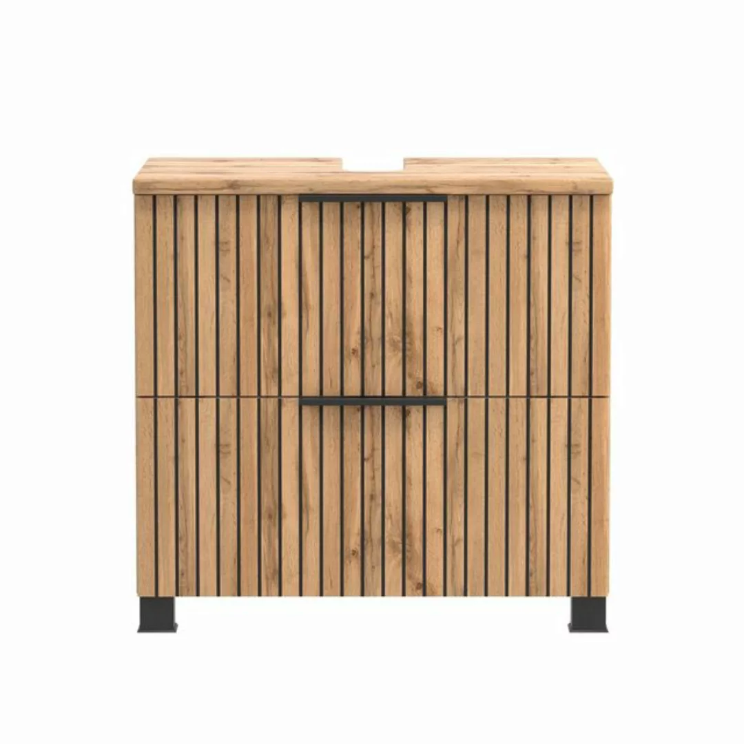 freiraum Waschbeckenunterschrank Nizza in Wotaneiche-Dekor - 60x54x35cm (Bx günstig online kaufen