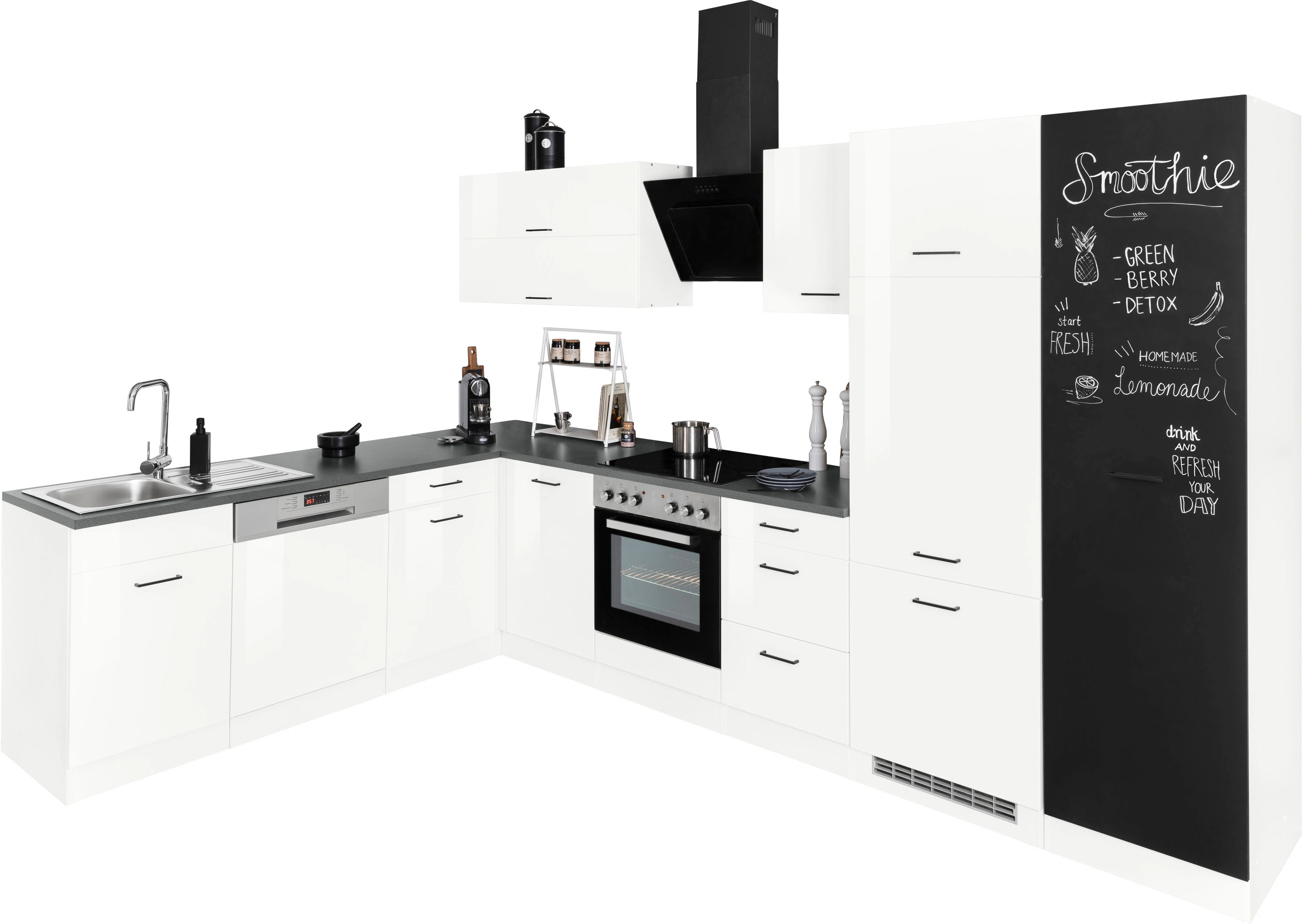 HELD MÖBEL Küchenzeile "Trier", mit E-Geräten, Stellbreite 220/330 cm günstig online kaufen