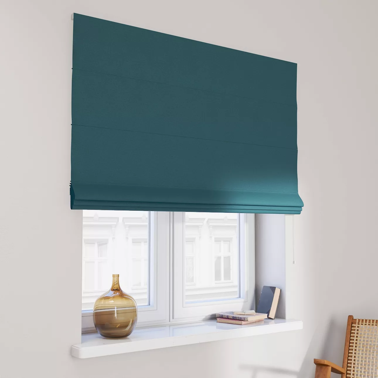 Dekoria Raffrollo Capri, blau, 120 x 150 cm günstig online kaufen