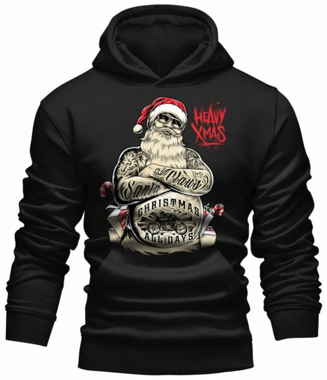 GASOLINE BANDIT® Kapuzensweatshirt Biker Racer Kapuzen-Hoodie - Heavy Xmas günstig online kaufen