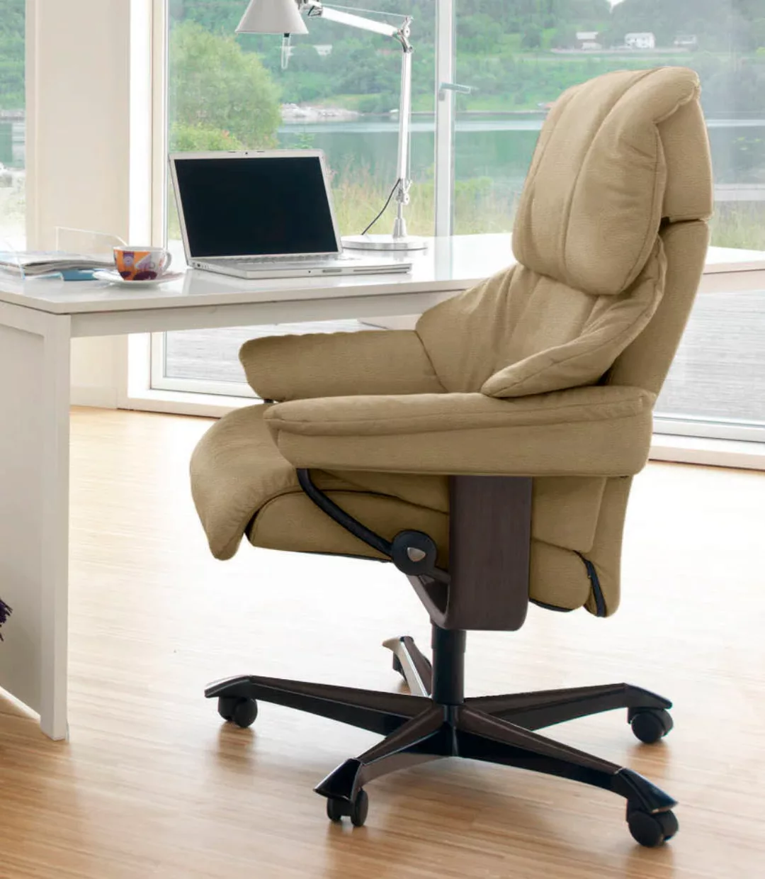 Stressless Relaxsessel "Reno", mit Home Office Base, Größe M, Gestell Wenge günstig online kaufen