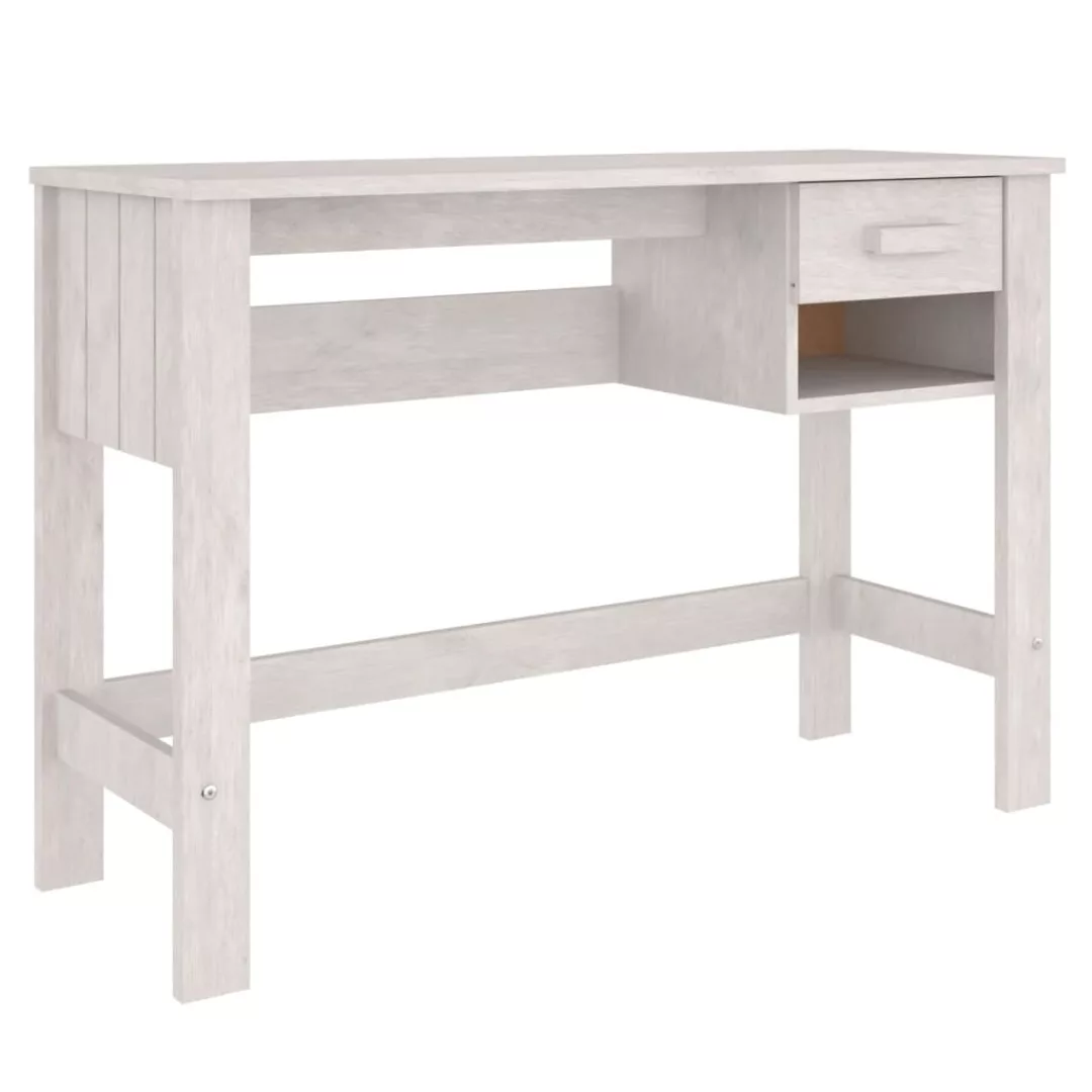 Vidaxl Schreibtisch Weiß 110x40x75 Cm Massivholz Kiefer günstig online kaufen