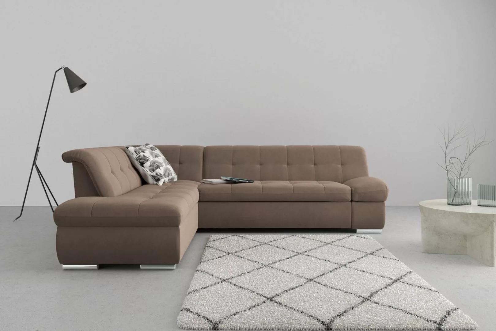 DOMO collection Ecksofa "Mona L-Form", wahlweise mit Bett- und Armlehnfunkt günstig online kaufen