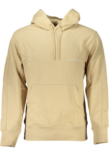 Calvin Klein Jeans Sweatshirt Beiges Herren Sweatshirt: Nachhaltiger Hoodie günstig online kaufen